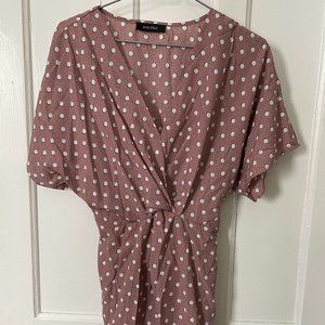 Erin Blair - Pink Polka-dot Blouse